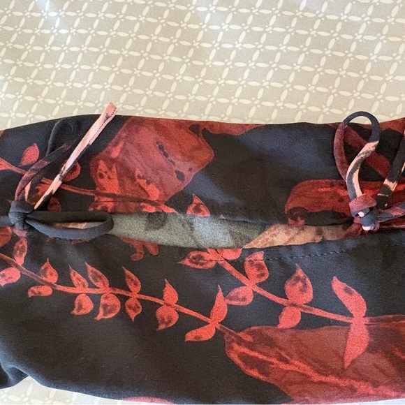 XXS Wilfred Pozzi Tie Sleeve Blouse Fall Floral Print - Picture 11 of 12